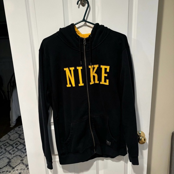 Nike Shirts Vintage Y2k Nike Spell Out Logo Blue Yellow Zip Up